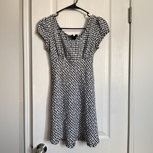 VINTAGE 90s La Belle Gingham Daisy Babydoll Dress size 5